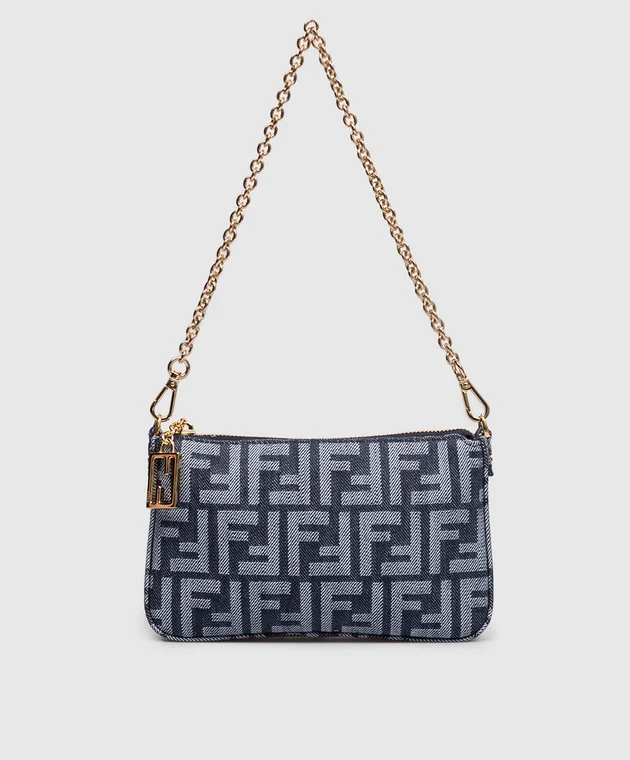 Синя сумка Baguette у візерунок - Fendi